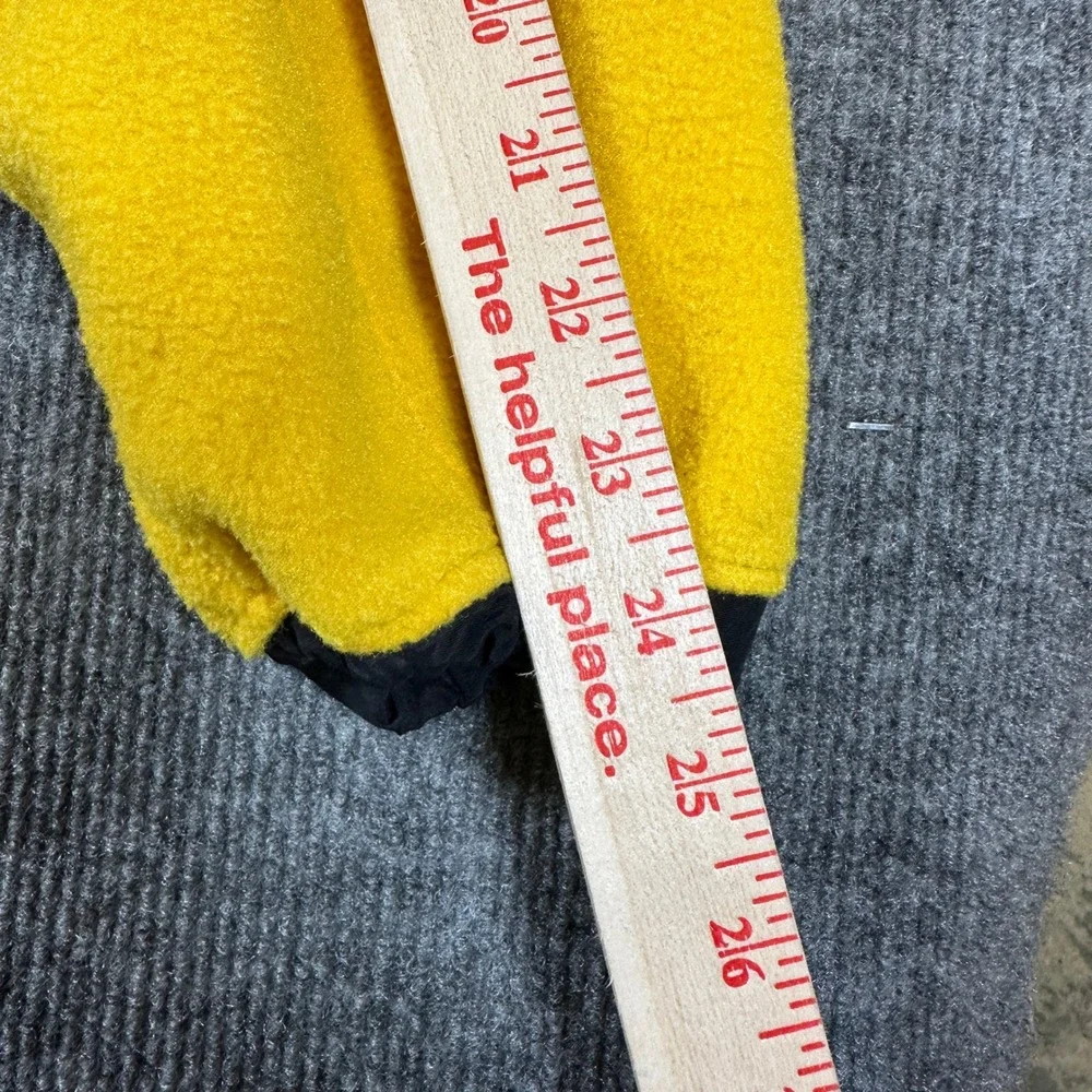 The North Face Denali Fleece Jacket Mens Small Yellow Black Full Zip Pit Zips